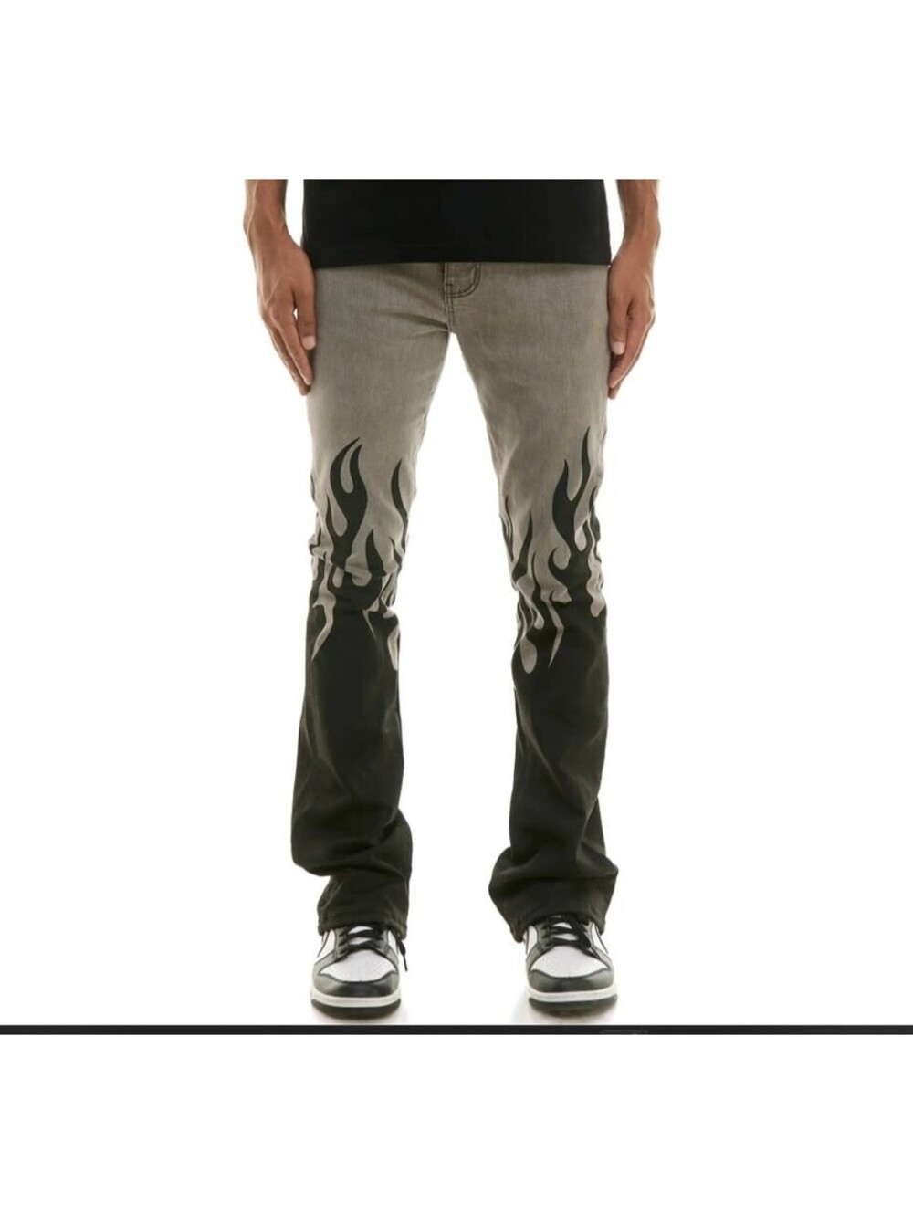 Kdnk Mens Flame Skinny Flare Jeans Size 30